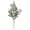 23" Artificial Christmas Snowy Red Berry & Pinecone Bush, 2ct.